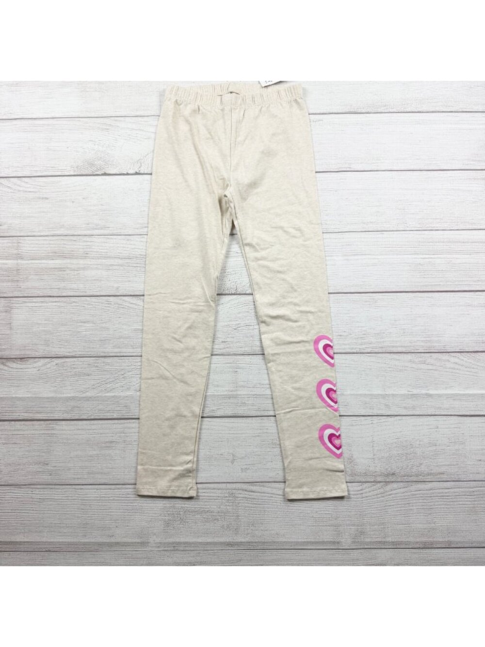 Gap Kids Cotton Blend Leggings Girls Elastic Waist Heart Print Graphic NWT M 8